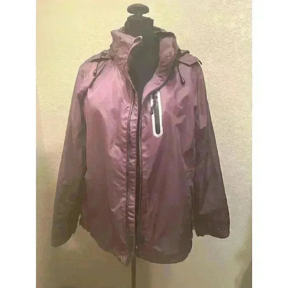 Crivit European Women’s Purple 5 in 1 Outdoor Performance Jacket Zipout Fleece L - Picture 2 of 12